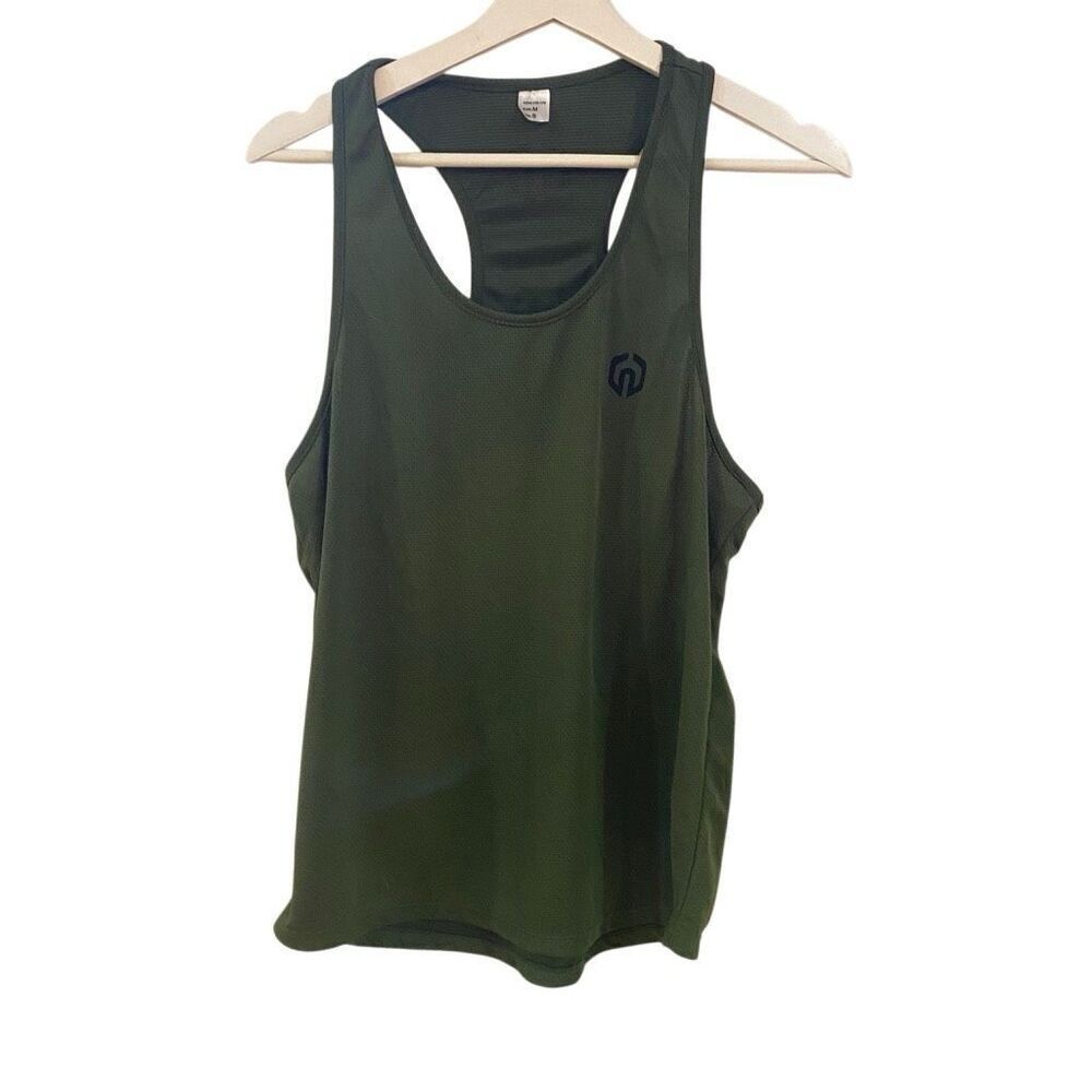 Neleus Women’s Razorback Tank Top – Army Green – Size Small (USA)